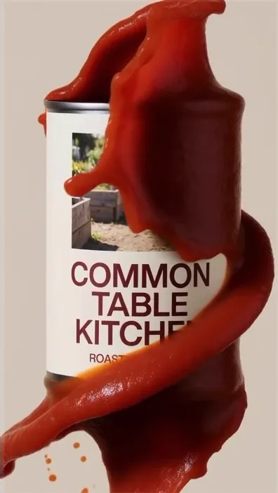 Roasted tomato, two ways, Cut A · Sauce pour, frame at 00:03 (20 % through)