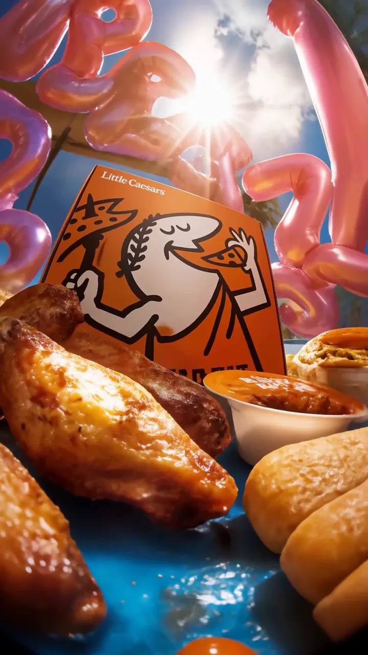 Hot-N-Ready, through a fisheye, frame at 00:08 (80 % through)