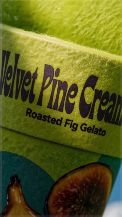 Match point, in fig — concept ad for Velvet Pine Creamery (fictional brand): opening frame